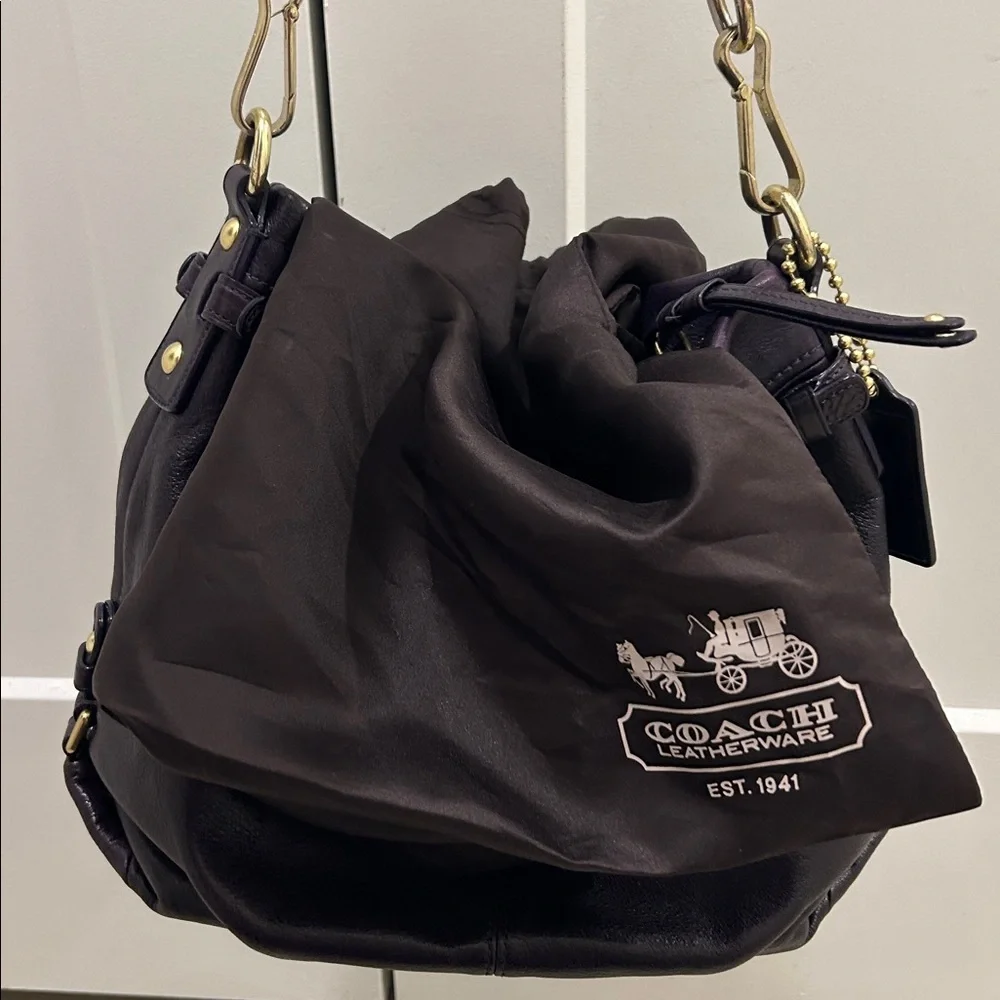 Coach Brooke Hobo Shoulder Bag in Eggplant